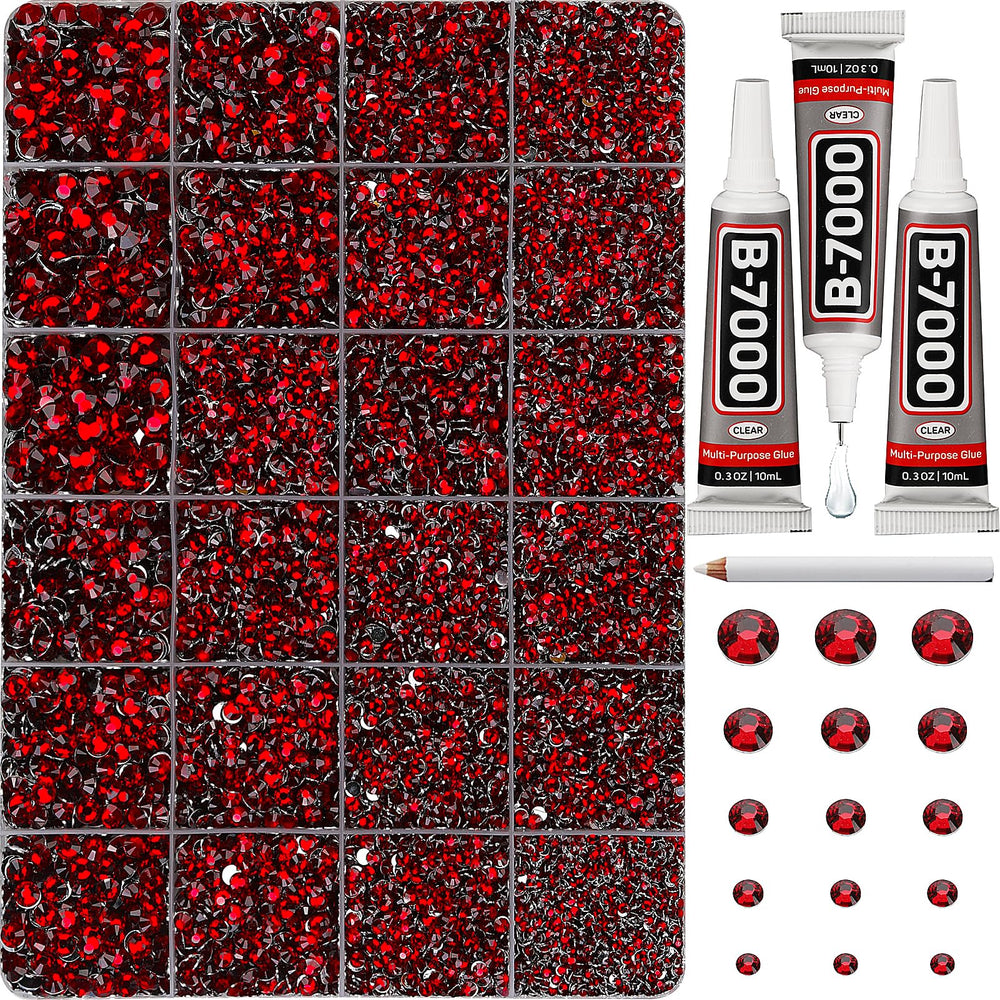 Worthofbest maroon rhinestones close-up for crafting sparkle