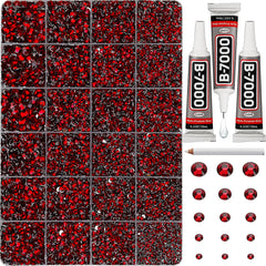 Worthofbest maroon rhinestones close-up for crafting sparkle