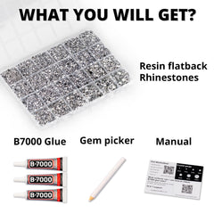 Worthofbest bedazzler-kit-flatback-rhinestones ideal for clothing embellishments and crafts.