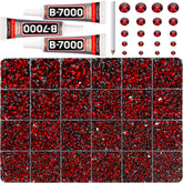 Worthofbest Burgundy rhinestones 2mm spark up costumes and accessories