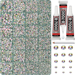 Worthofbest crystal AB rhinestones set for 31,000 pieces versatile fabric embellishment