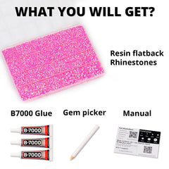 Worthofbest flatback rhinestones 2–6mm; easy to adhere for precise designs