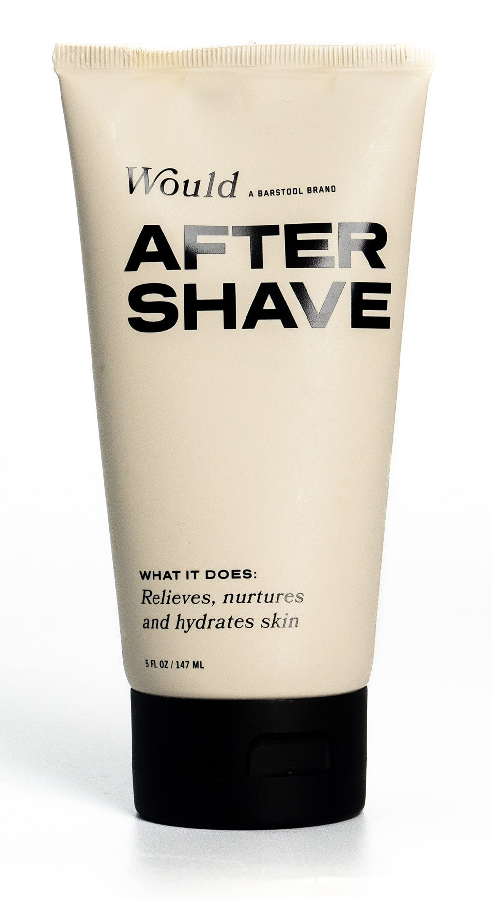 Would men's aftershave balm bottle front shows fragrance free hydration for irritated skin