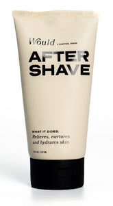 Would men's aftershave balm bottle front shows fragrance free hydration for irritated skin
