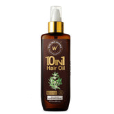 WOW Skin Science 10 in 1 Hair Oil bottle highlighting nourishing blend for dry hair