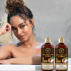 WOW Skin Science Coconut Milk Conditioner bottle focusing on detangling and moisture