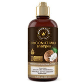 WOW Skin Science Coconut Oil Milk Shampoo bottle with hydrating formula for smooth, frizz-free hair