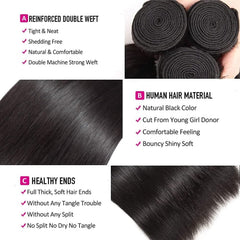 Wowqueen Beauty 18-inch straight weave bundle for versatile styling options