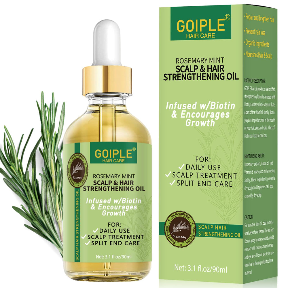 WOZUTUNT Rosemary Oil bottle front view highlighting natural ingredients for hair nourishment
