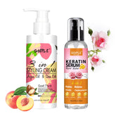 WOZUTUNT 3-in-1 styling cream bottle for frizz control and shine