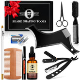 WOZUTUNT beard razor with straight edge for crisp lines