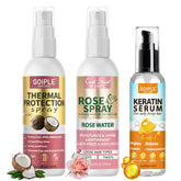 WOZUTUNT Coconut Heat Protectant Spray shields hair from heat while locking in moisture