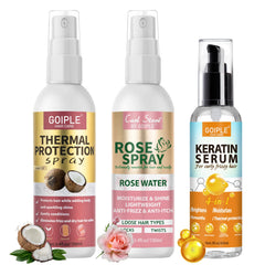 WOZUTUNT Coconut Heat Protectant Spray shields hair from heat while locking in moisture