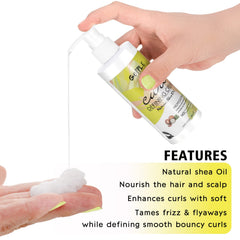 WOZUTUNT Curl Defining Cream dispensing action for easy application.