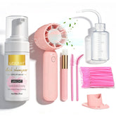 WOZUTUNT eyelash cleanser and lash shampoo for extensions provides gentle cleansing and lash care.
