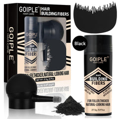 WOZUTUNT hair fibers bottle showing instant thickness and natural look
