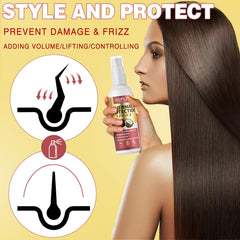 WOZUTUNT Rose Water Hair Mist adds light hydration and a fresh finish