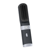 WPHIIHC cordless hair straightener brush with LCD display for quick on-the-go styling.