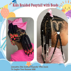 WSTAR Two-strand twists braids with beads for easy daily styling