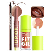 Wugbc brown lip liner pencil defines lips with precise contour.