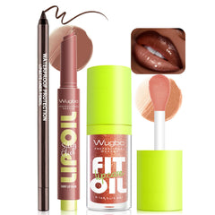 Wugbc brown lip liner pencil defines lips with precise contour.