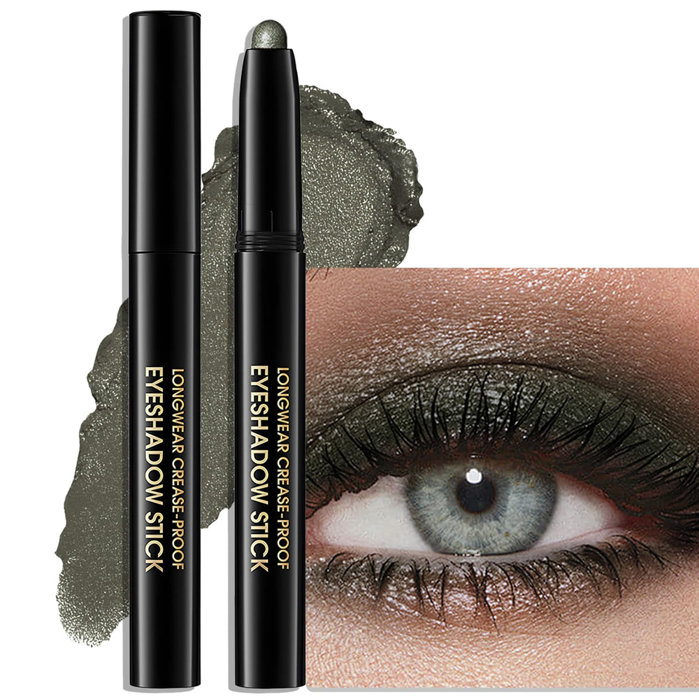 Wugbc Eyeshadow Stick green shimmer swatch for vibrant lids and easy application.