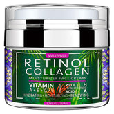 WUMAL Retinol Cream bottle closeup, premium packaging for daily hydration.