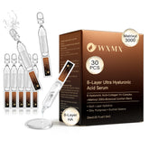 WXMX Ultra Hyaluronic Acid Serum bottle close-up showing hydration boost for radiant skin.