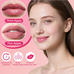 wyihg Honey Lipstick Tinted Lip Balm close-up swatch reveals buildable glow.