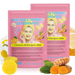 Xaarty turmeric kojic cleansing pad packaging showing convenient 2-pack design for active lifestyles.