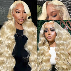 XIAPAY 613 lace-front wig 28-inch body wave for everyday wear with natural look.