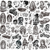 XIYOKA 12-sheets chicano tattoos for bold Halloween looks