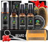 XIKEZAN beard kit with two-pack serum for nourishing beard conditioning.