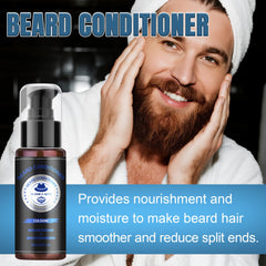 XIKEZAN beard oil bottle featuring nourishing ingredients for shine and tame flyaways.