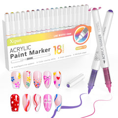 Xipan 18 colors nail art pens set showing vibrant shades for detailed home and salon designs