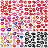 XIYOKA valentines kiss tattoos on sheets, vibrant designs for parties and photo-worthy moments.