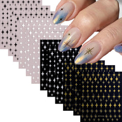 XMMXNBJ star nail stickers set for quick, creative DIY manicure.