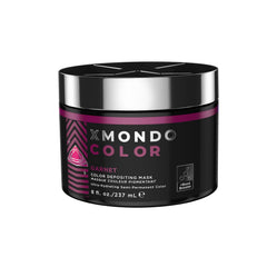 XMONDO Color Garnet Depositing Mask enhances hair with rich, wine-toned depth.