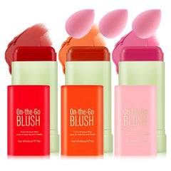 XMXueMei pink blush stick for natural, buildable flush