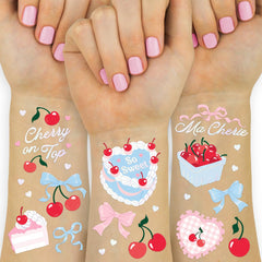 xo, Fetti cherry tattoos with full-color designs for festive events