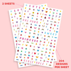 xo Fetti nail stickers with pets and cats for playful party nails