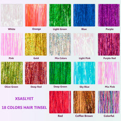 XSASLYET glitter hair extension shines with holographic sparkle for events