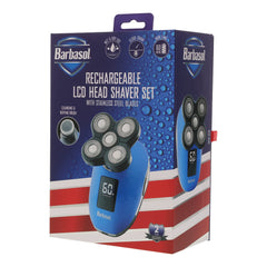 XTREME Barbasol head shaver front view showing sleek design for comfortable head shaving