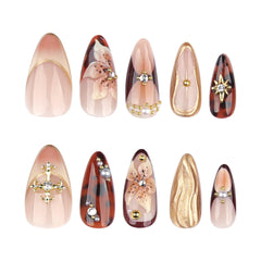XZMeiLun press-on nails kit with jelly glue and mini-file for quick at-home styling