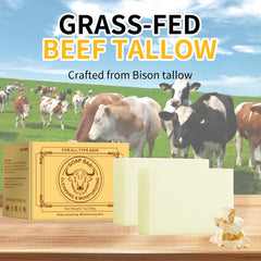 YAFUSIPE face and body cleansing with unscented tallow soap for sensitive skin.