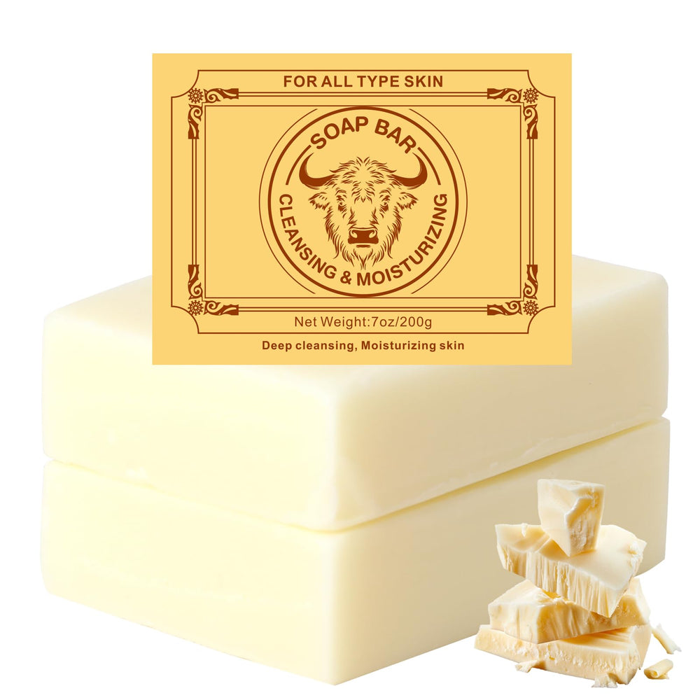 YAFUSIPE grass-fed tallow soap bar packaging highlighting sustainable sourcing.