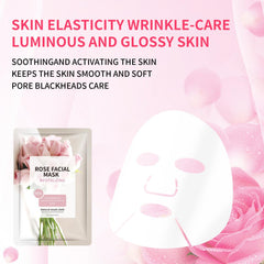 YAFUSIPE rose extract sheet showcases nourishing botanicals.