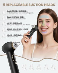 YAGETU Pore Vacuum suction levels display for tailored skincare.
