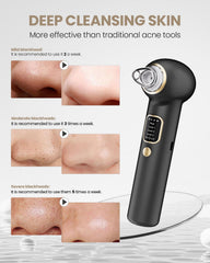 YAGETU Pore Vacuum USB-C charging for cordless convenience.