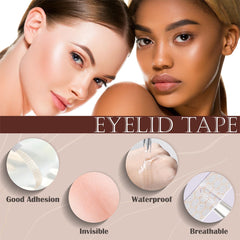 YAGUVI eyelid tape applied on eyelid for natural lift.